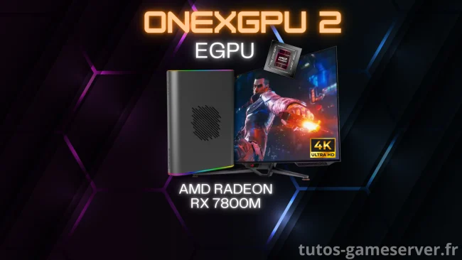 OneXGPU 2, une station eGPU puissante avec AMD Radeon RX 7800M, idéale pour booster vos performances gaming.